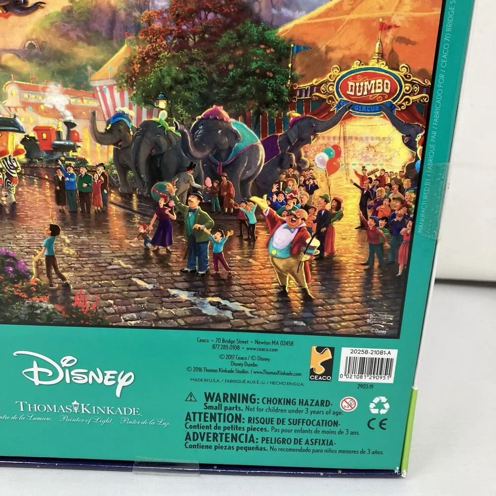 Disney‎ Thomas Kinkade Dumbo Circus Parade 750 Pc Disney Fantasy Animal Puzzle